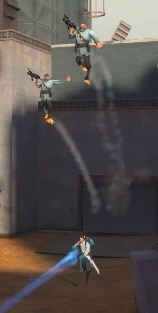 Soldier jumping